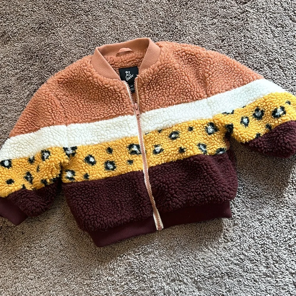 Art class 18m Sherpa cheetah bomber jacket